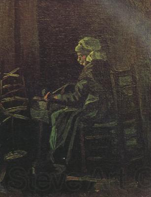 Vincent Van Gogh Peasant Woman at the Spinning Wheel (nn04) Spain oil painting art